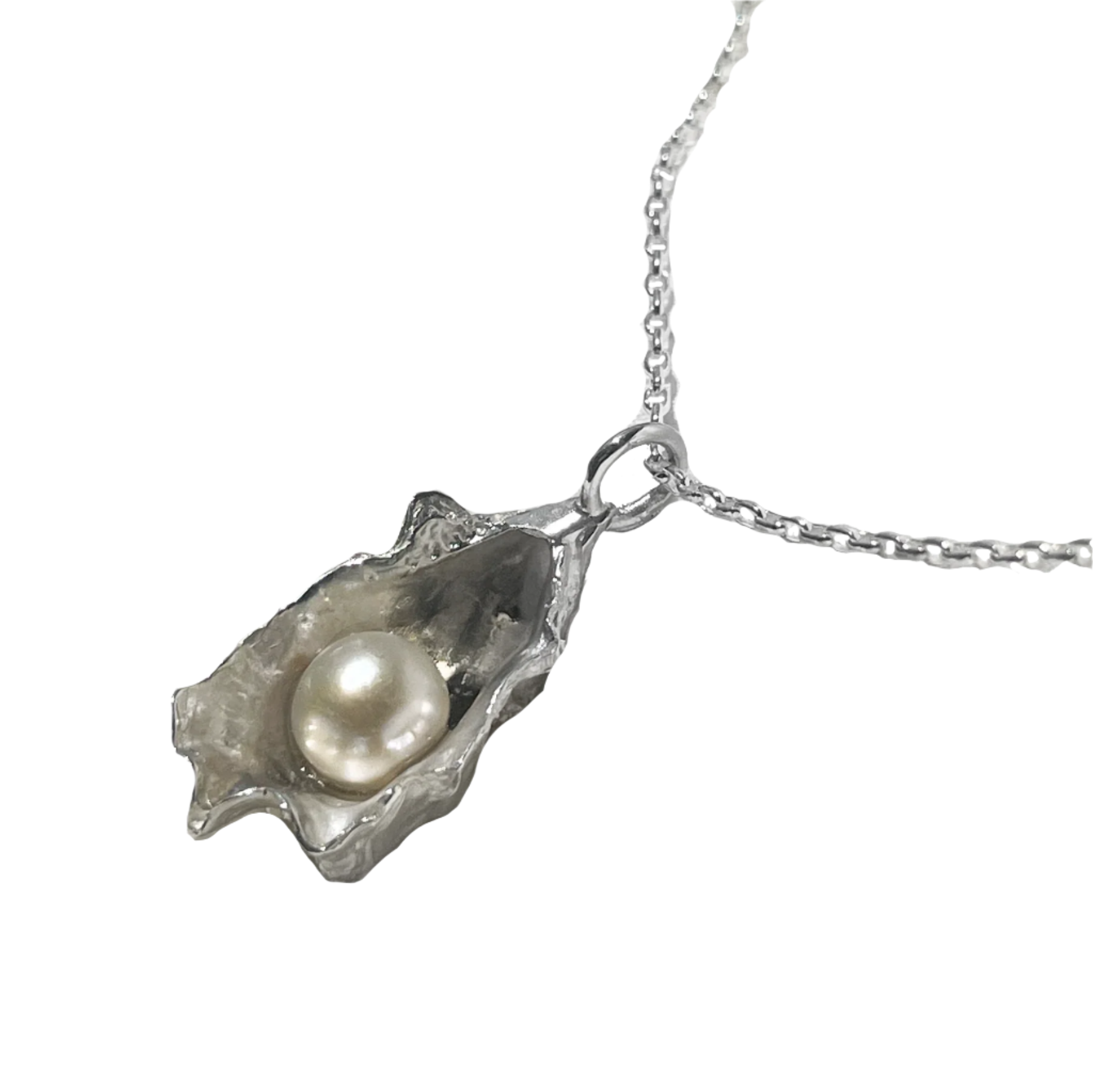 Oyster Freshwater Pearl Necklace Sterling Silver Serpent the