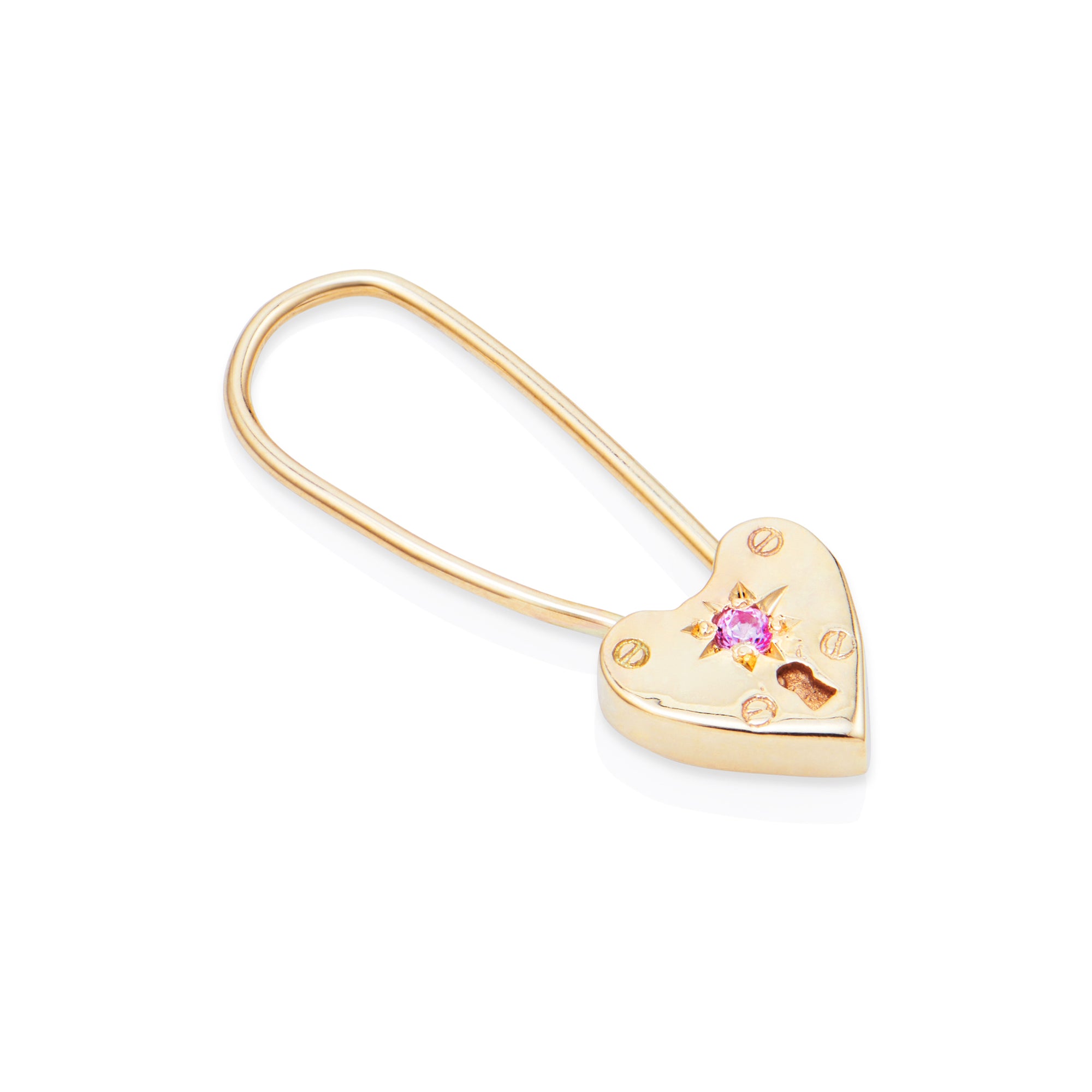 Original Heart Padlock with Pink Sapphire - Limited Edition