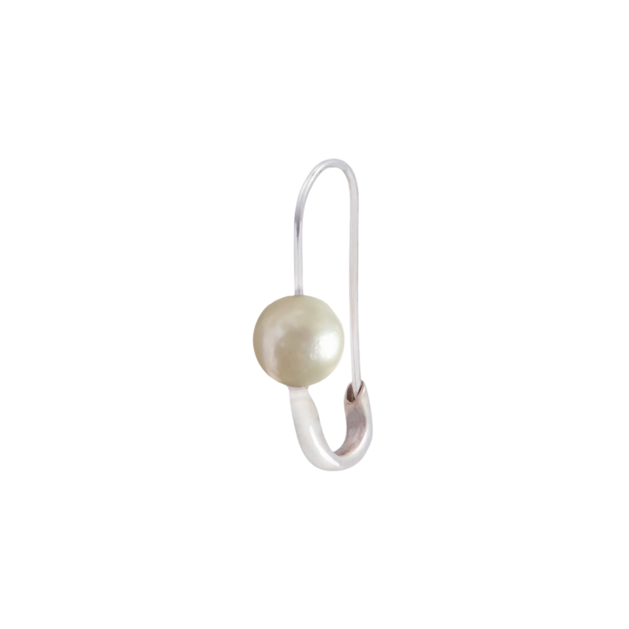 Classic Pearl Safety Pin Earring