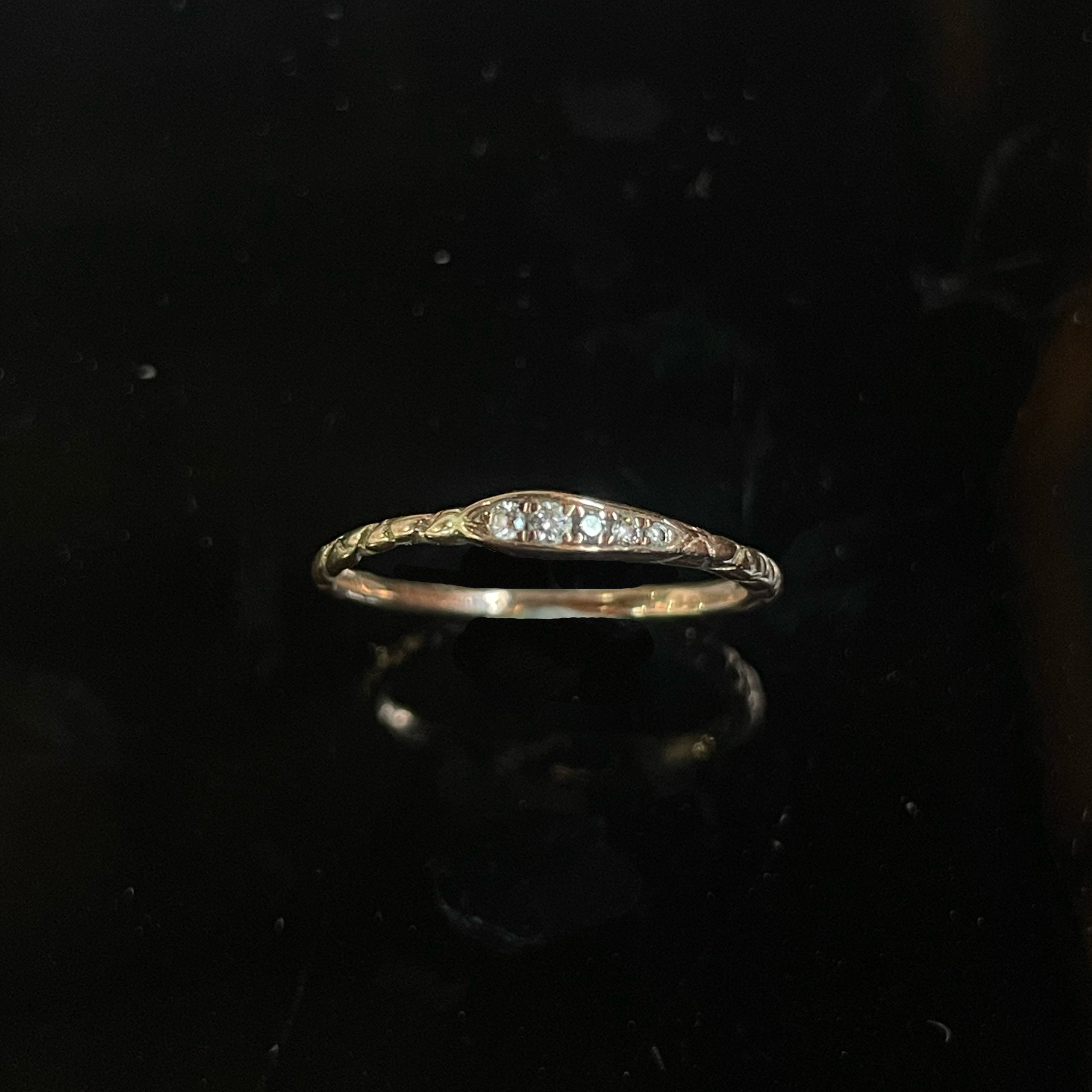 5 Diamond Set Ouroboros Snake Ring