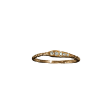 5 Diamond Set Ouroboros Snake Ring