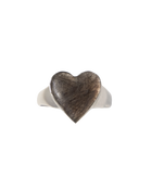 Puffed Heart Memorial Ring - Sterling Silver