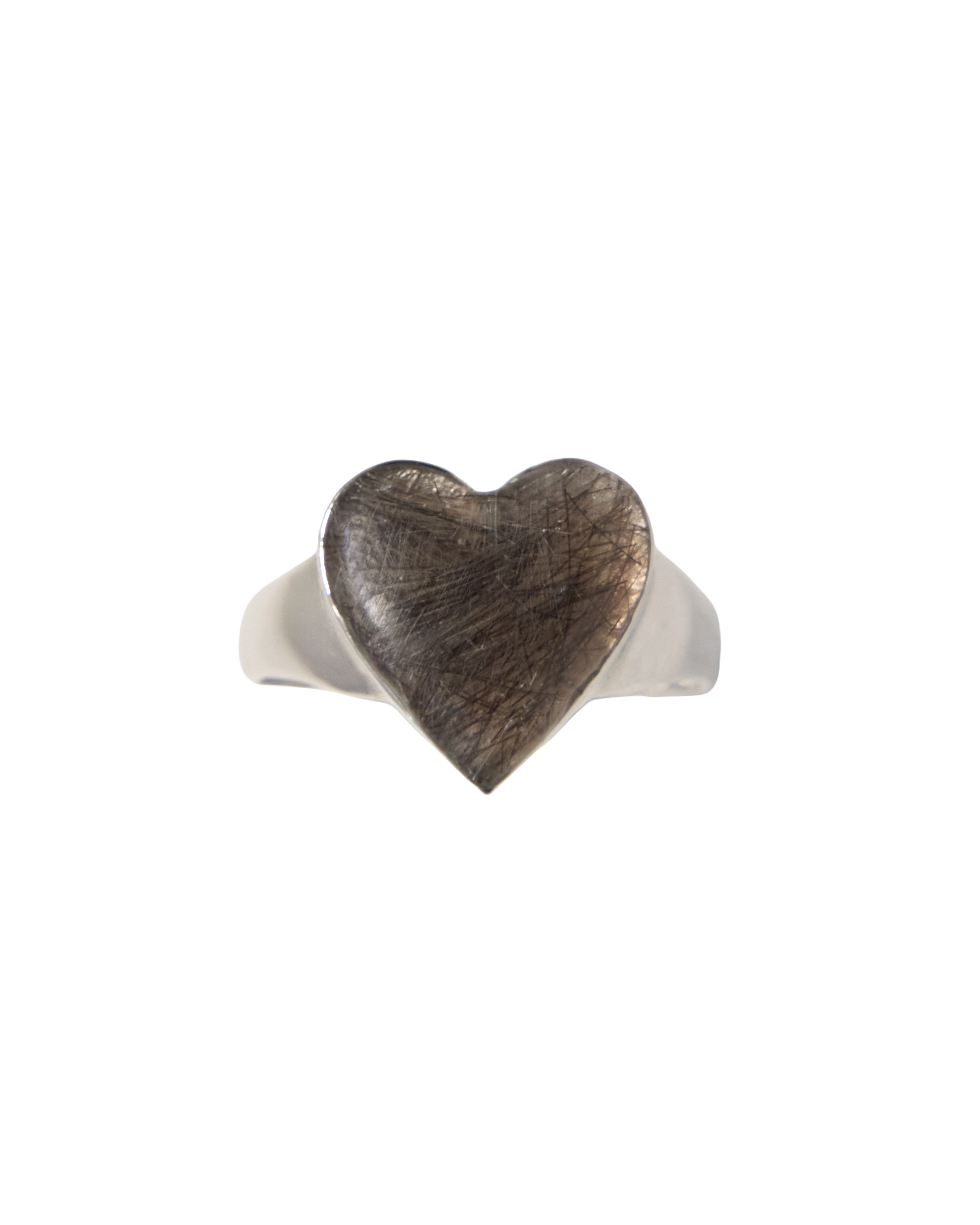 Puffed Heart Memorial Ring - Sterling Silver