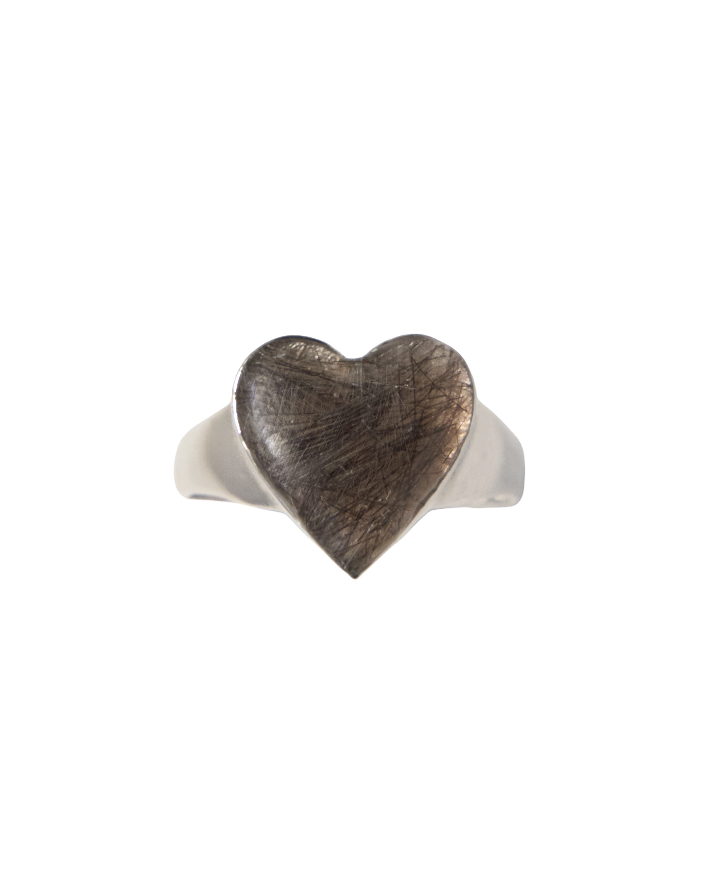 Puffed Heart Memorial Ring - Sterling Silver
