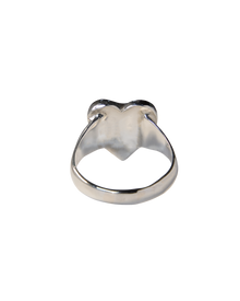 Puffed Heart Memorial Ring - Sterling Silver