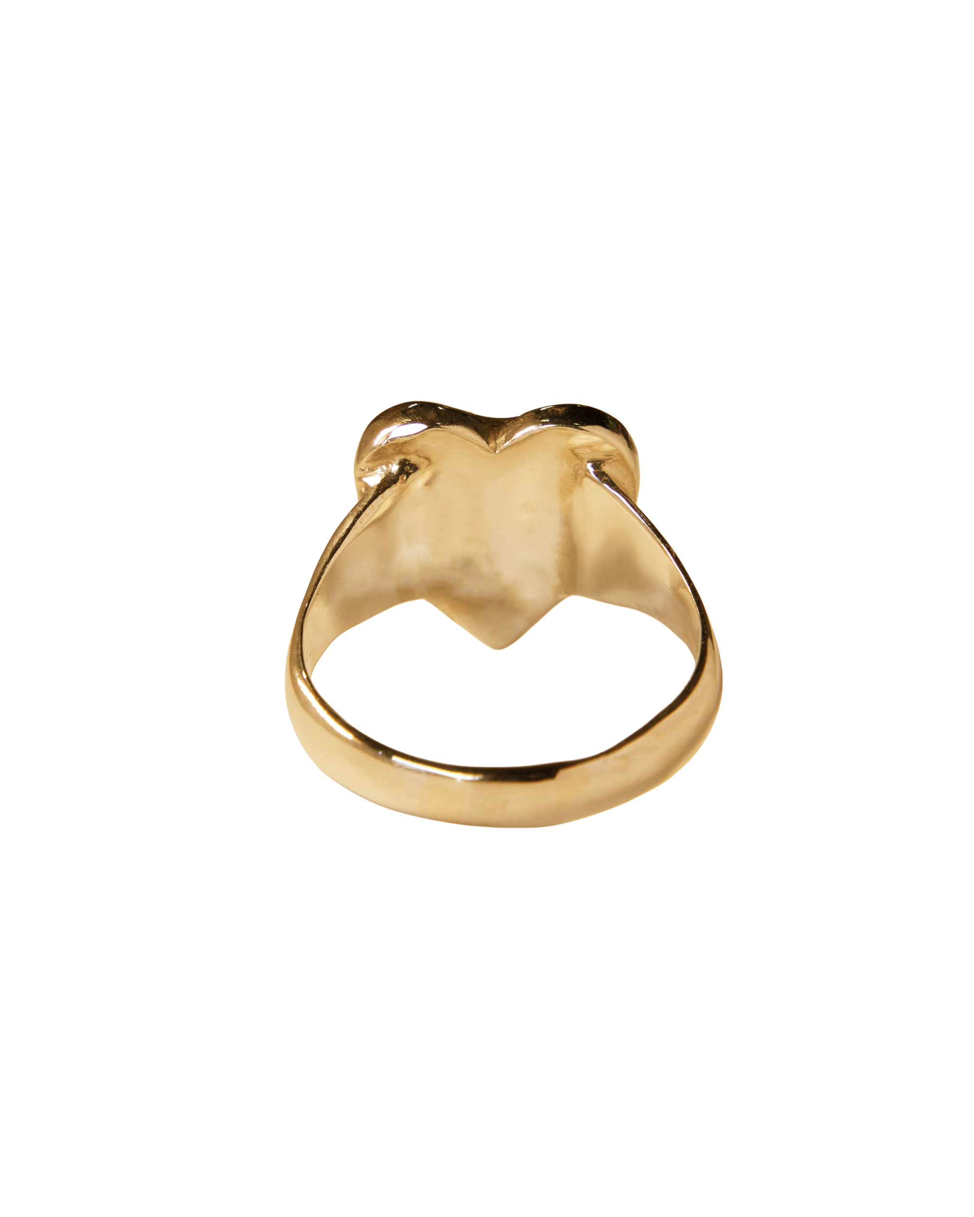 Puffed Heart Memorial Ring - Solid 9K Gold