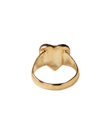 Puffed Heart Memorial Ring - Solid 9K Gold