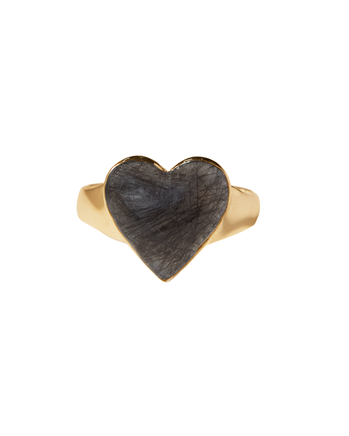 Puffed Heart Memorial Ring - Solid 9K Gold