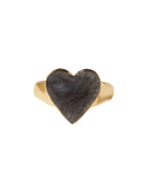 Puffed Heart Memorial Ring - Solid 9K Gold