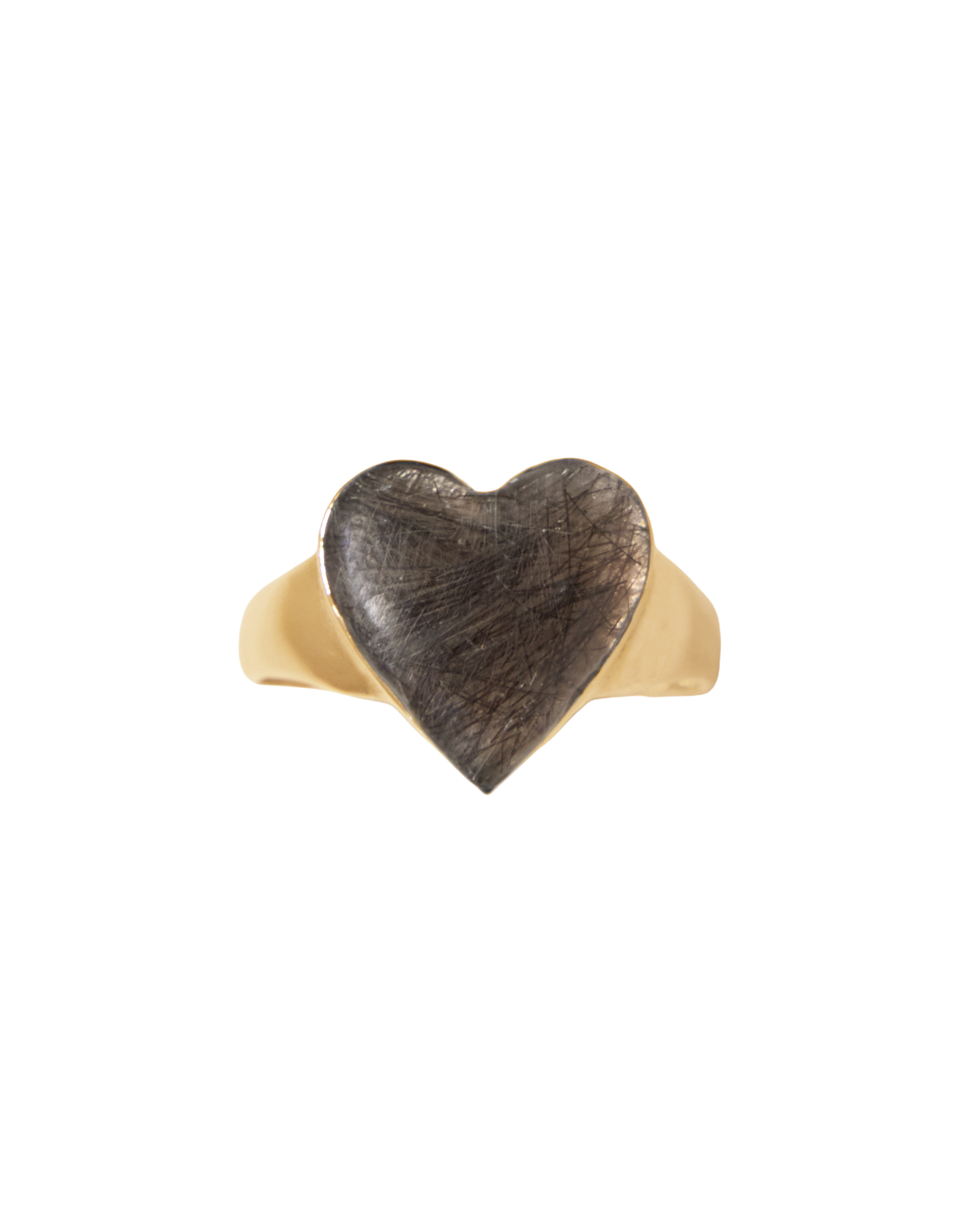 Puffed Heart Memorial Ring - Solid 9K Gold