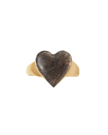Puffed Heart Memorial Ring - Solid 9K Gold