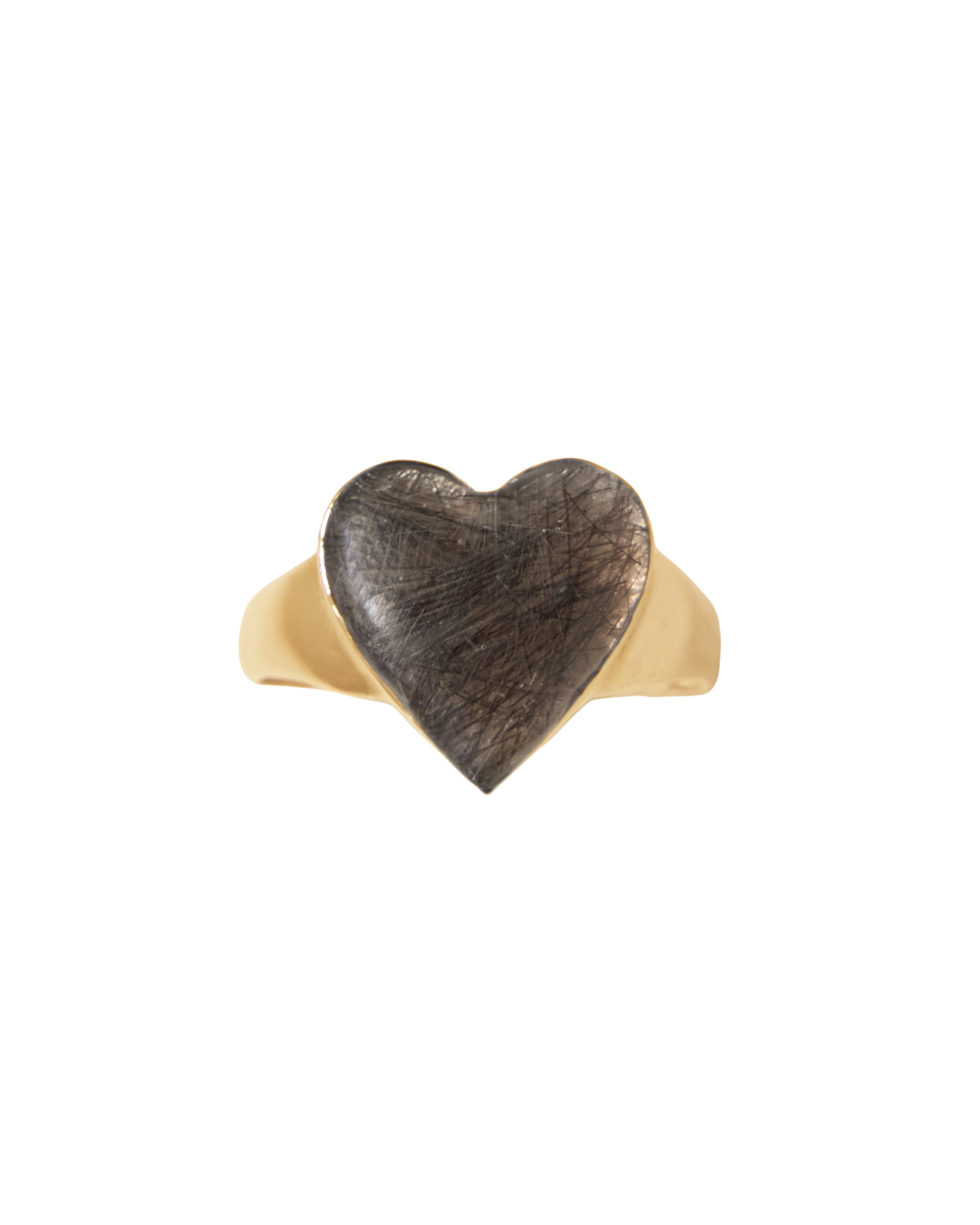 Puffed Heart Memorial Ring - Solid 9K Gold