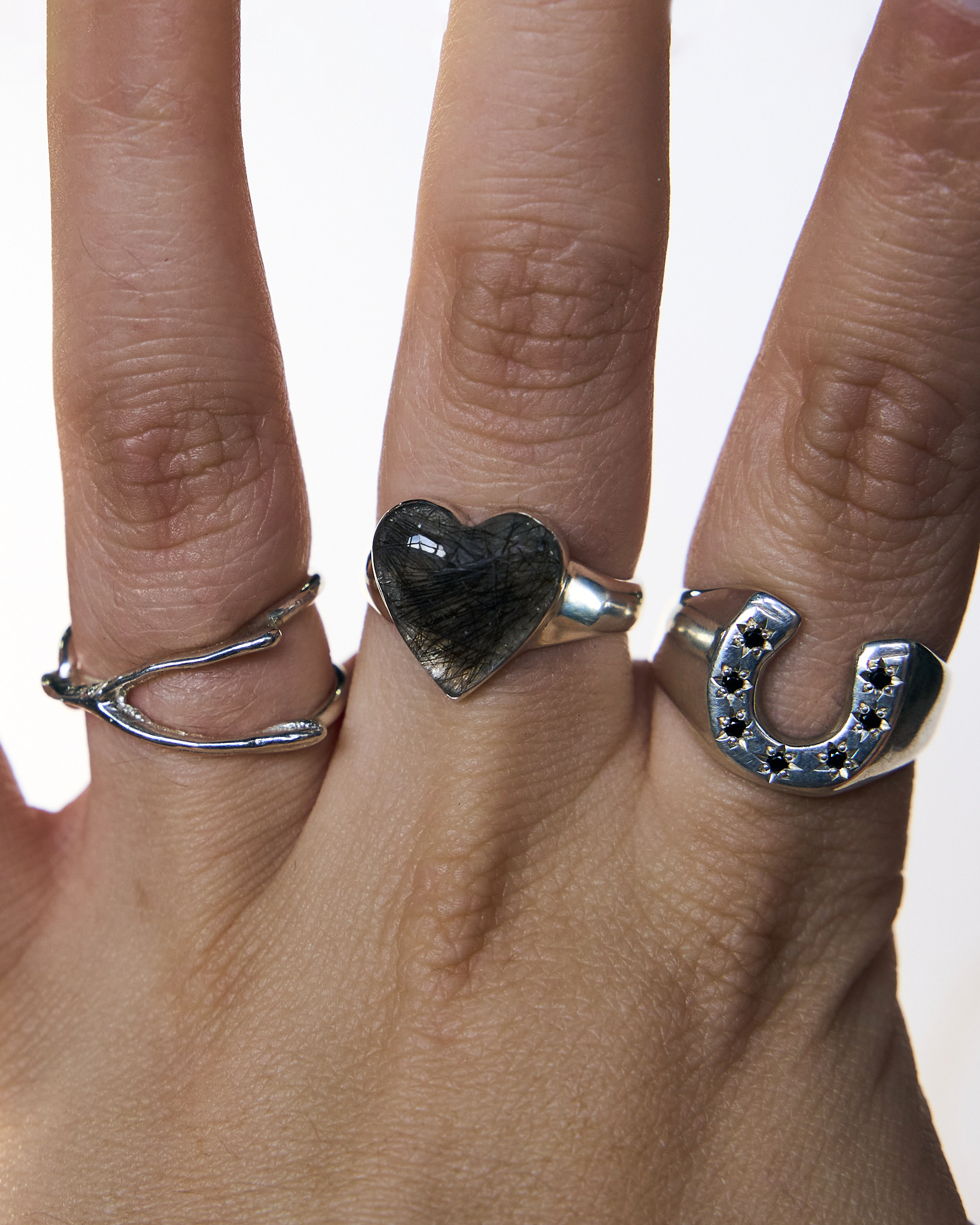 Puffed Heart Memorial Ring - Sterling Silver