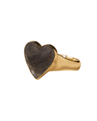 Puffed Heart Memorial Ring - Solid 9K Gold