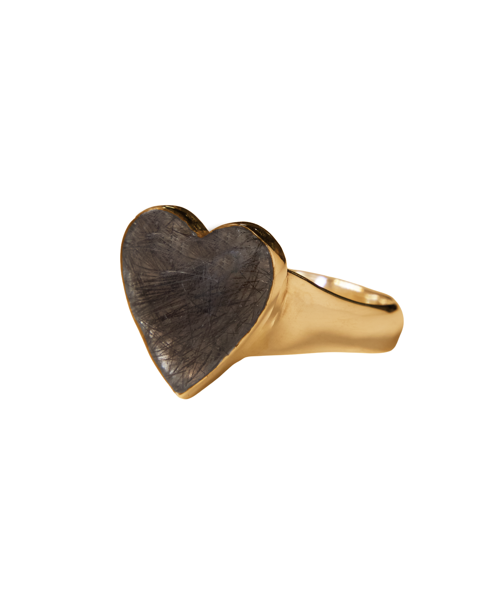Puffed Heart Memorial Ring - Solid 9K Gold