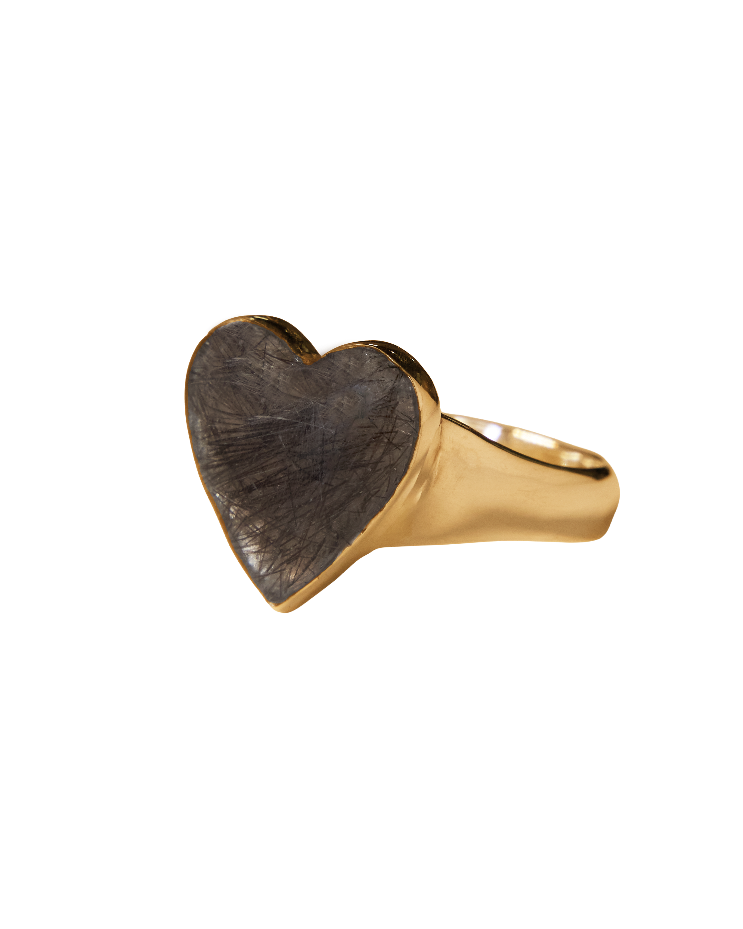 Puffed Heart Memorial Ring - Solid 9K Gold
