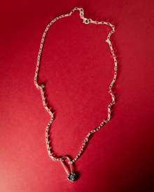 Birthstone Little Heart Padlock Necklace - Solid 9K Gold