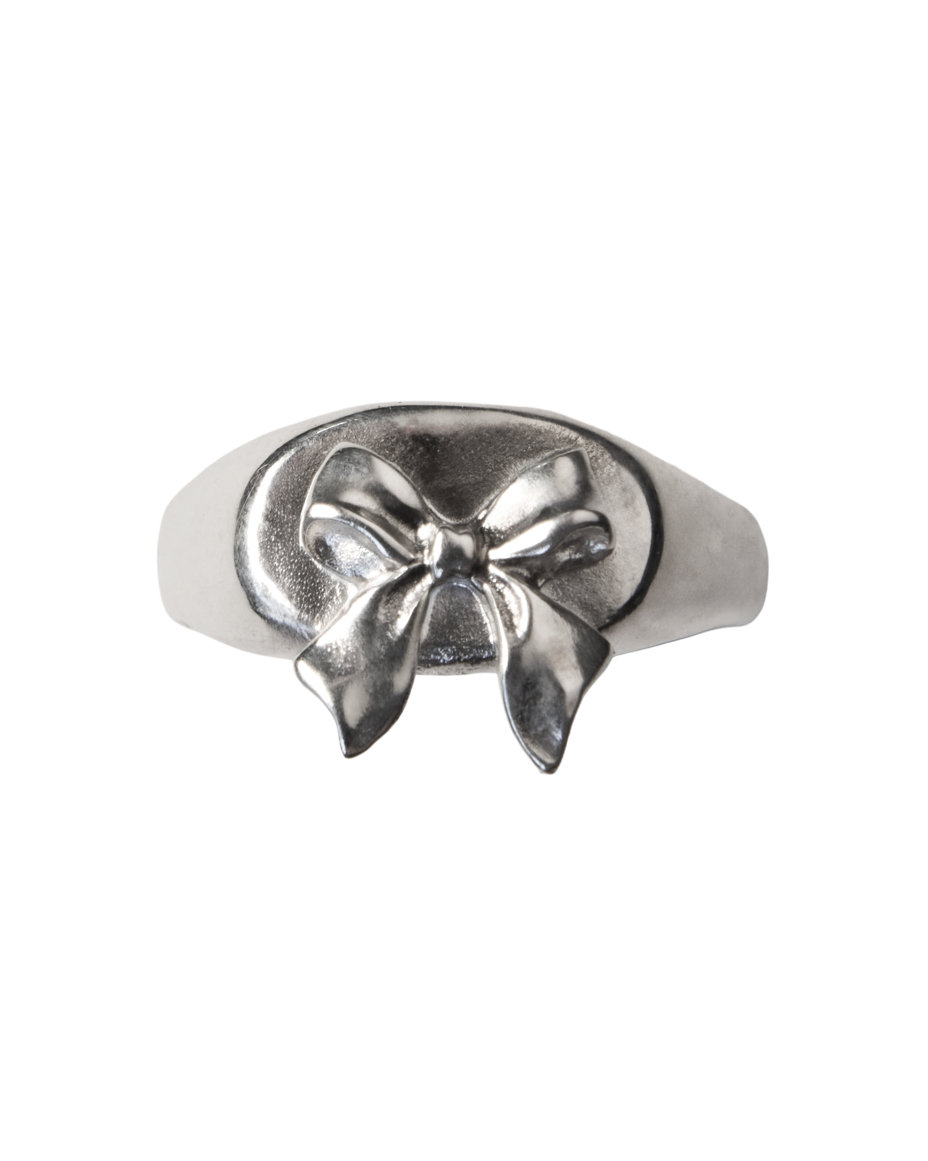Bow Signet Ring - Sterling Silver