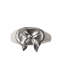 Bow Signet Ring - Sterling Silver