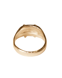 Bow Signet Ring - Solid 9K Gold