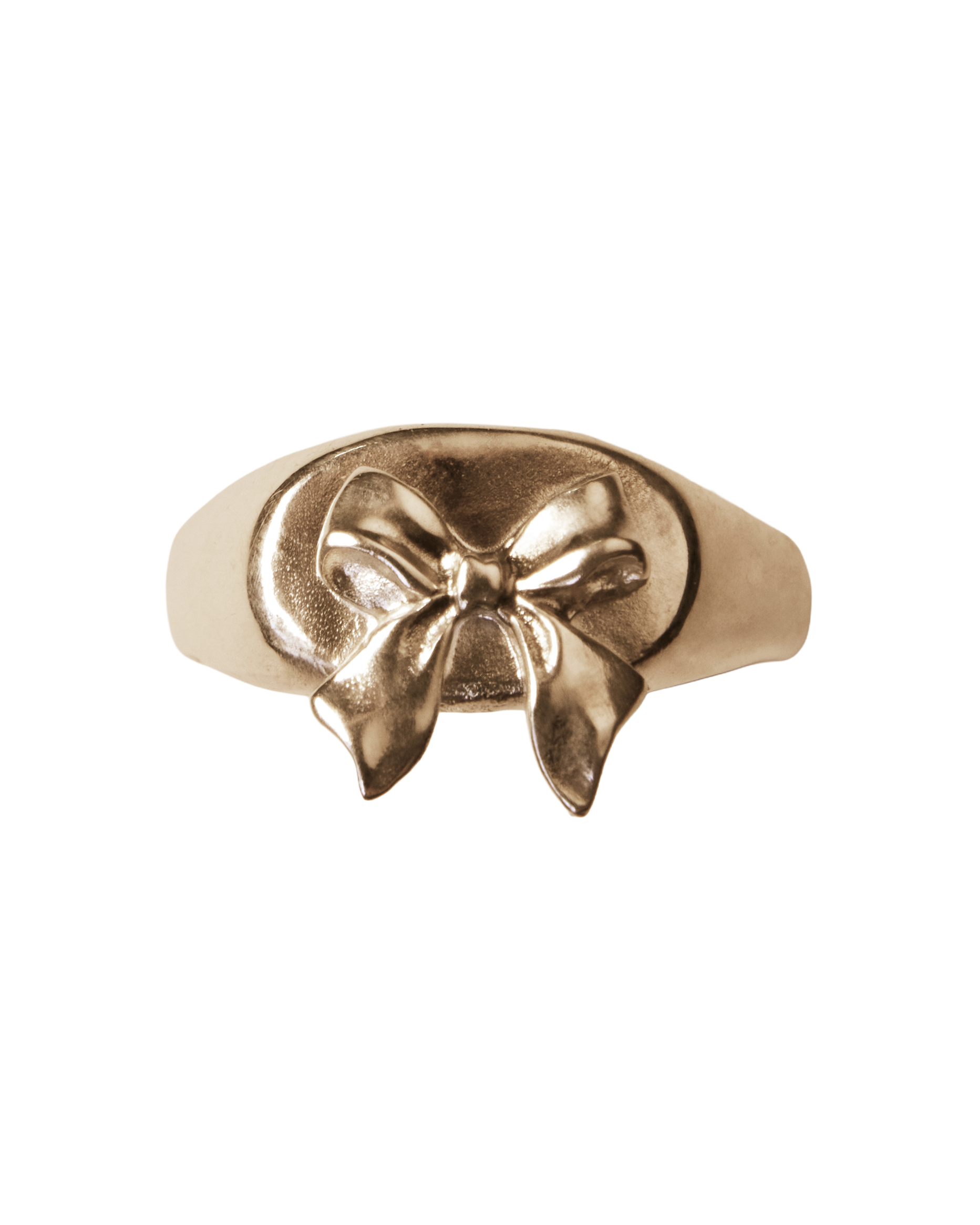 Bow Signet Ring - Solid 9K Gold