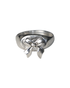 Bow Signet Ring - Sterling Silver