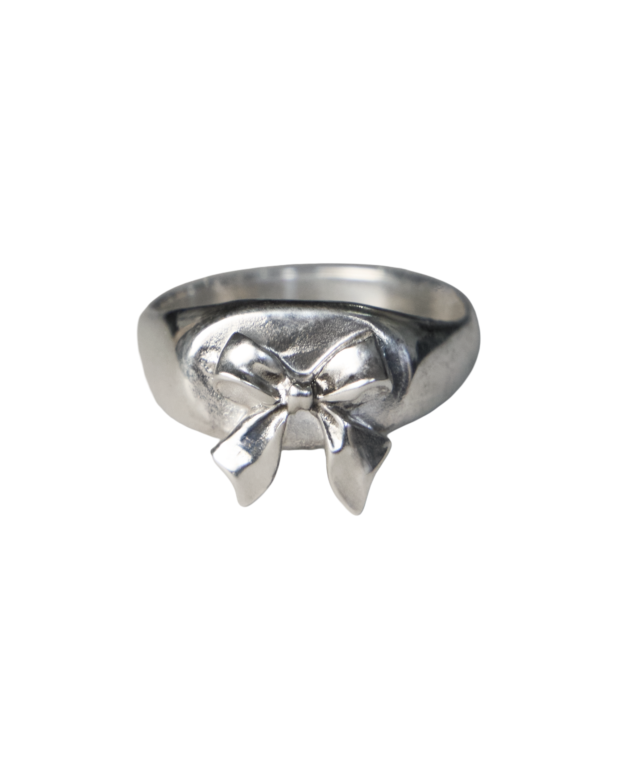 Bow Signet Ring - Sterling Silver