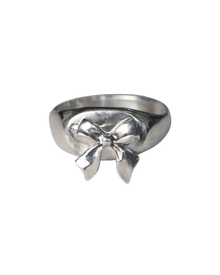 Bow Signet Ring - Sterling Silver