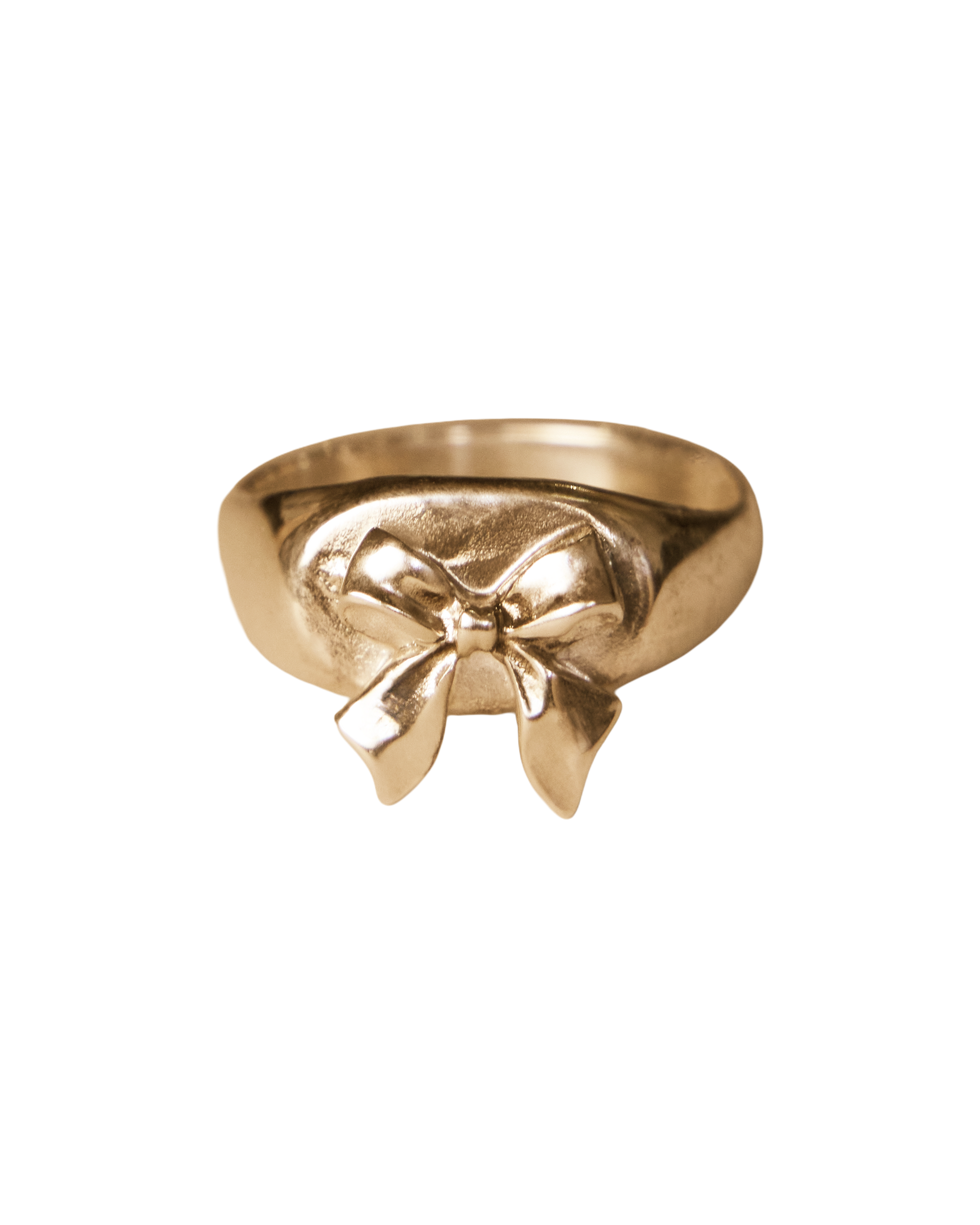 Bow Signet Ring - Solid 9K Gold