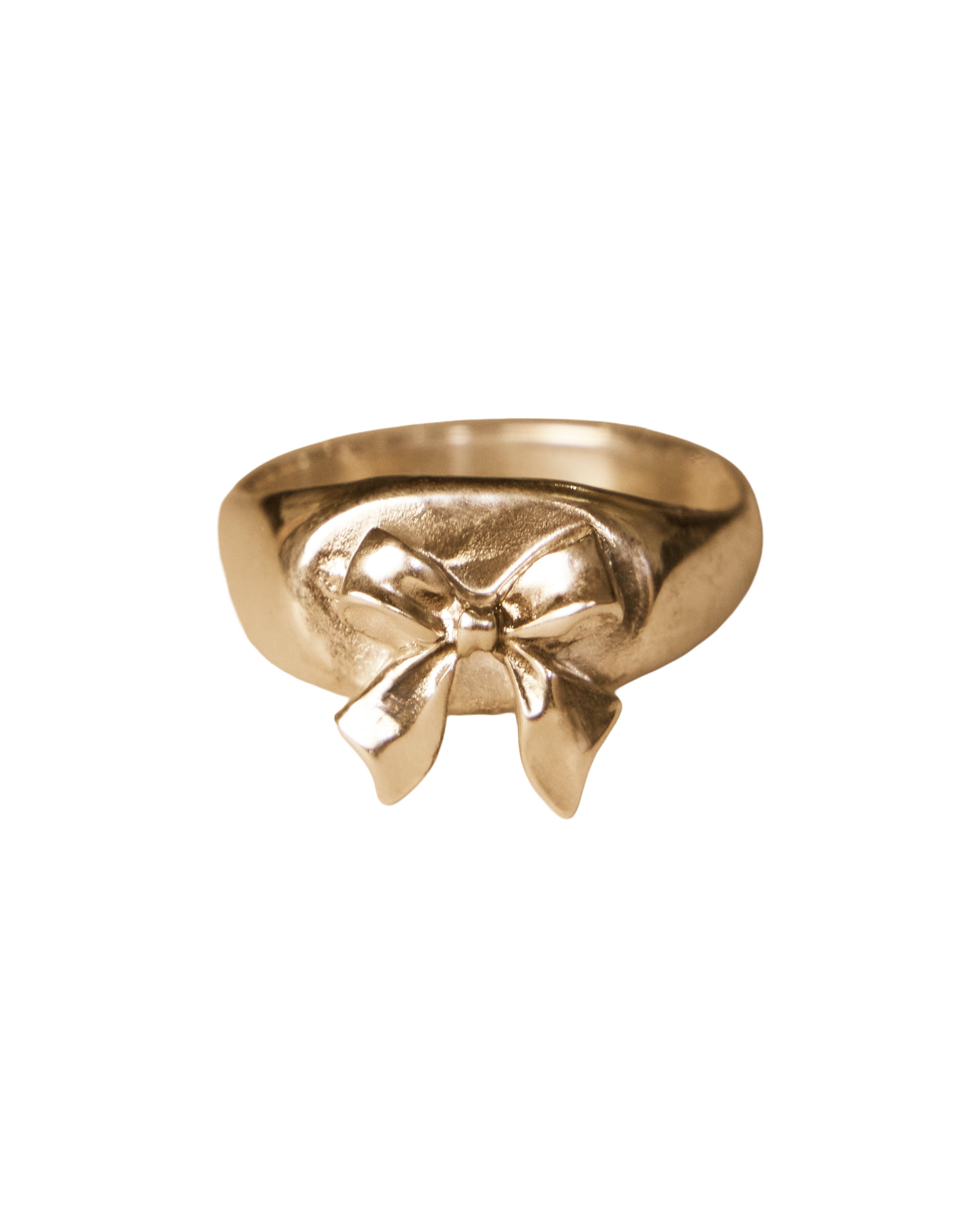 Bow Signet Ring - Solid 9K Gold