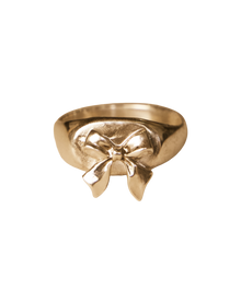 Bow Signet Ring - Solid 9K Gold