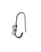 Ribbon Bow Safety Pin Earring - Sterling Silver