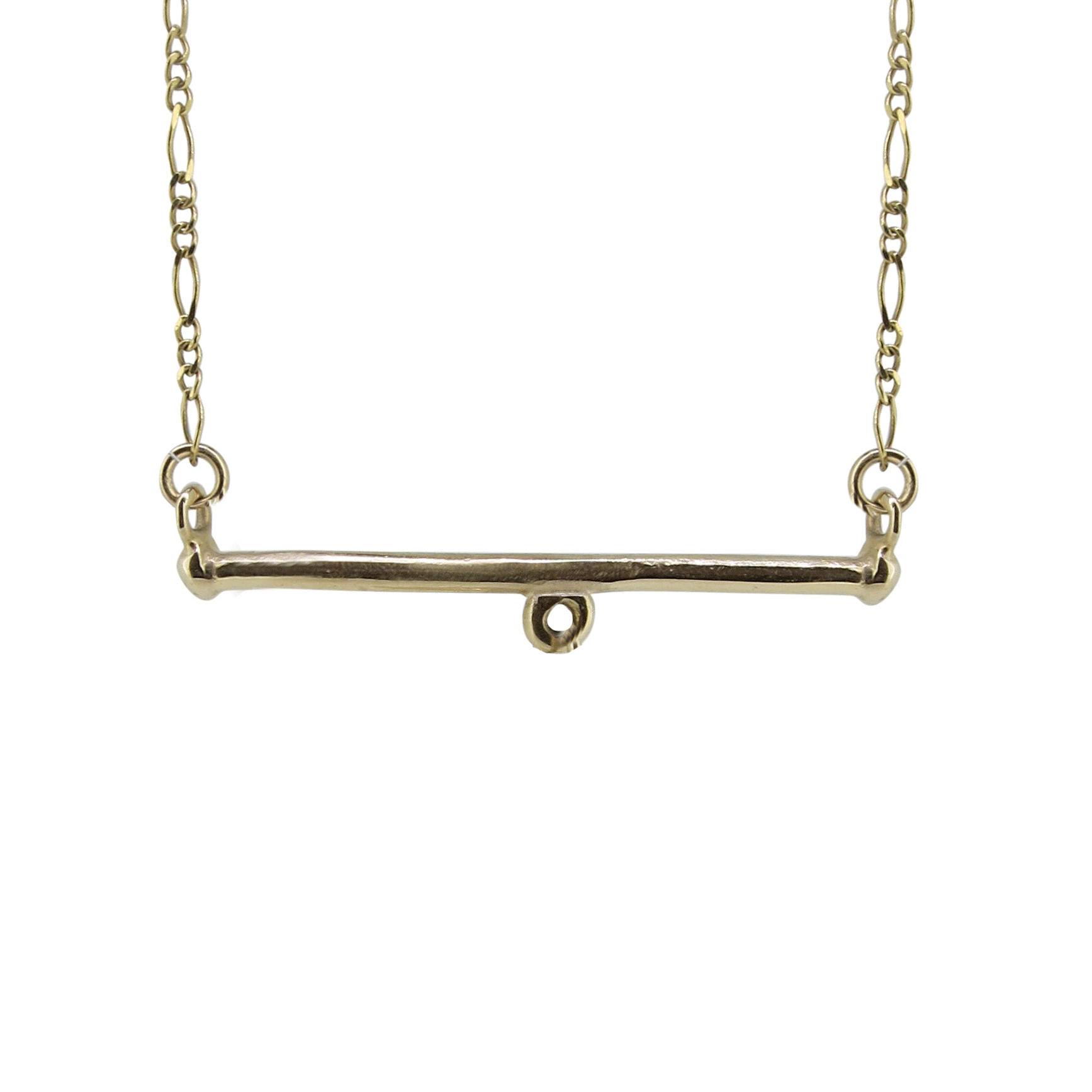 Charmed Bar Necklace - Solid 9K Gold