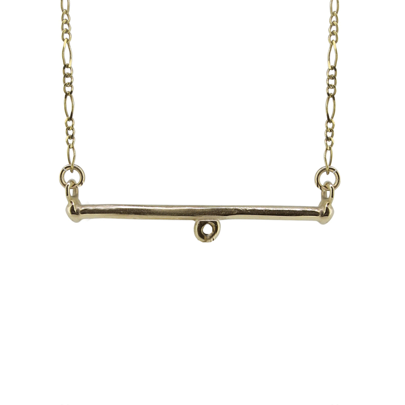 Charmed Bar Necklace - Solid 9K Gold