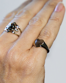 Bleeding Heart Hair Ring - Solid 9K Gold