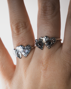 Double Rays Heart of Hearts Ring - Solid Sterling Silver