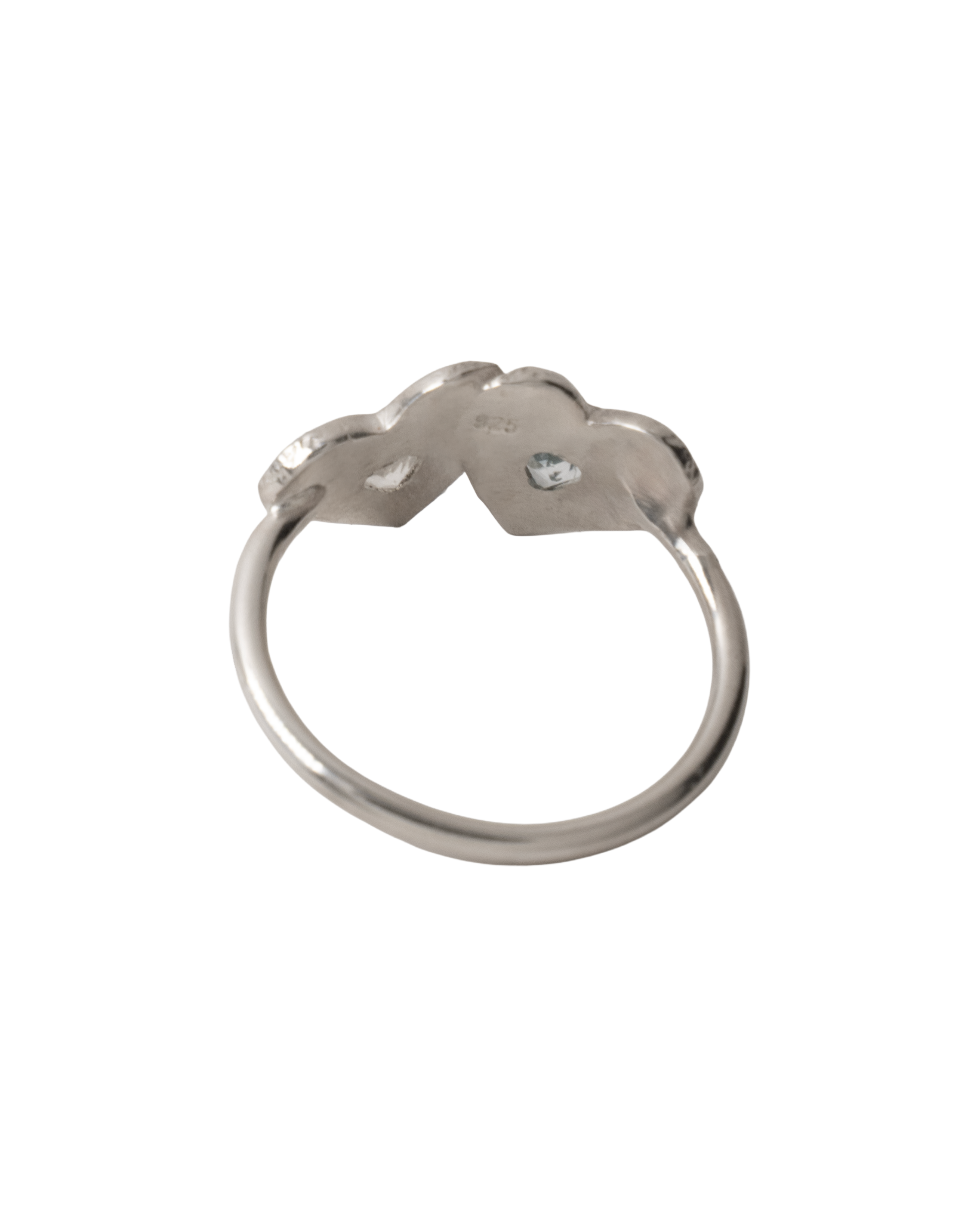 Double Rays Heart of Hearts Ring - Solid Sterling Silver