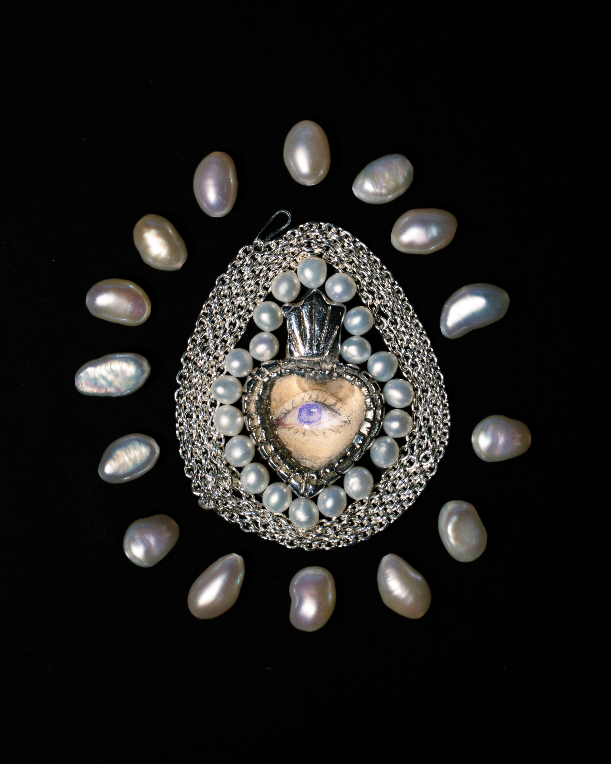 Lover's Eye Necklace - Sterling Silver