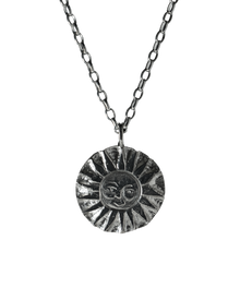 SunMoonSun Medallion Necklace - Sterling Silver