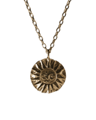 SunMoonSun Medallion Pendant - Solid 9K Gold