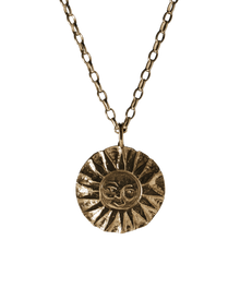 SunMoonSun Medallion Pendant - Solid 9K Gold
