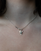 Pastel Sapphire Spade Pendant - Solid Sterling Silver