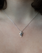 Opal Spade Pendant - Solid Sterling Silver