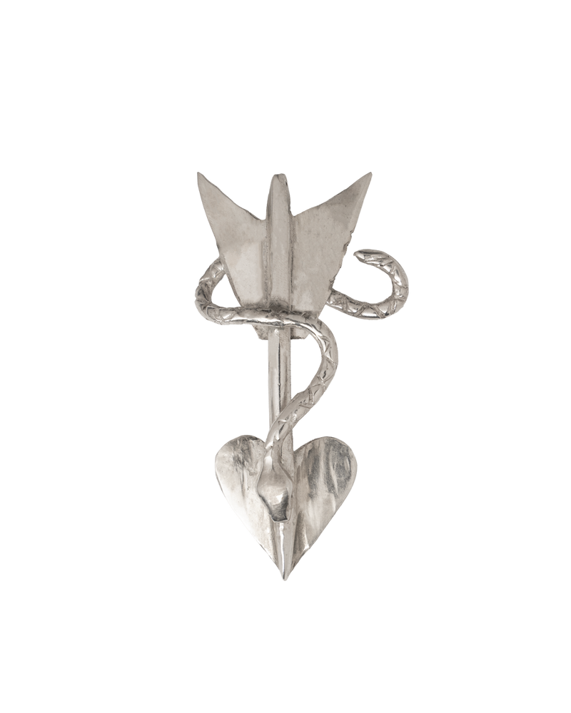 Serpent Wrapped Arrow Broach - Sterling Silver