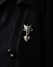 Serpent Wrapped Arrow Broach - Sterling Silver