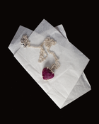 Raw Heart Ruby Necklace - Sterling Silver