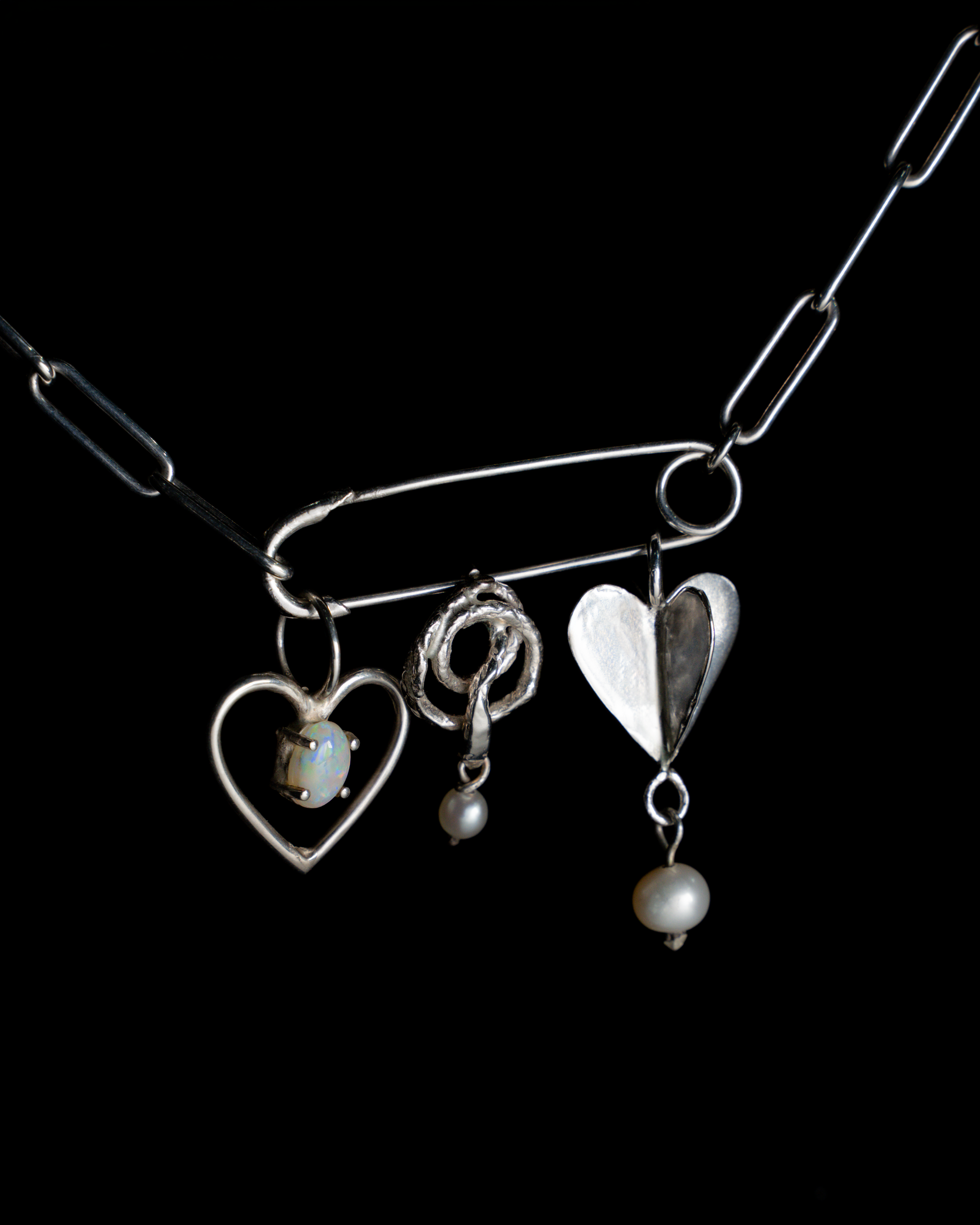 Spin my Heart Necklace - Sterling Silver