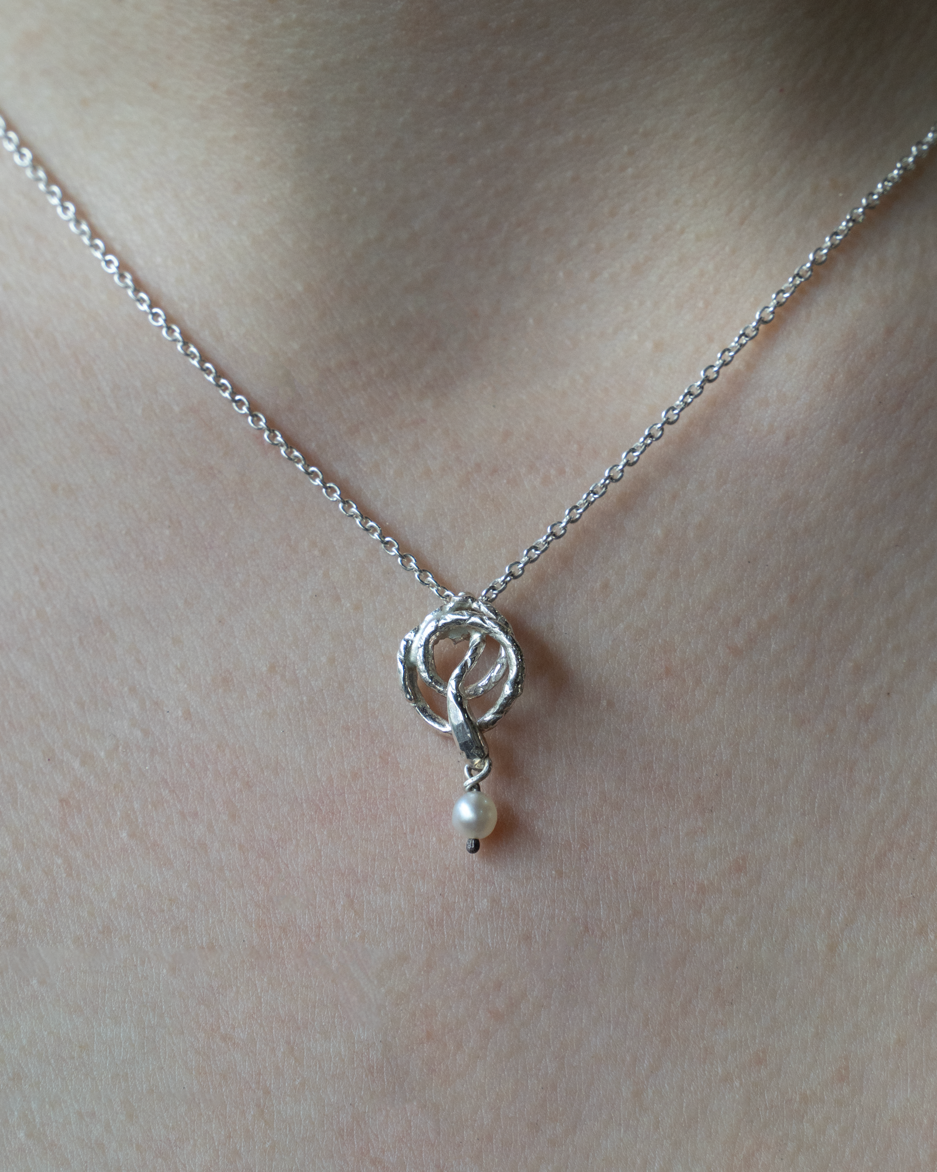 Twisted Serpent Necklace - Sterling Silver