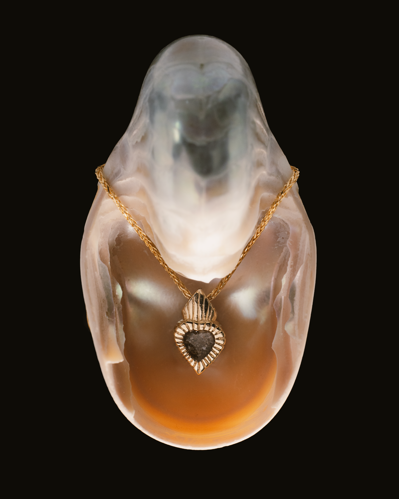 Memorial Burn My Heart Necklace - Solid 9k Gold