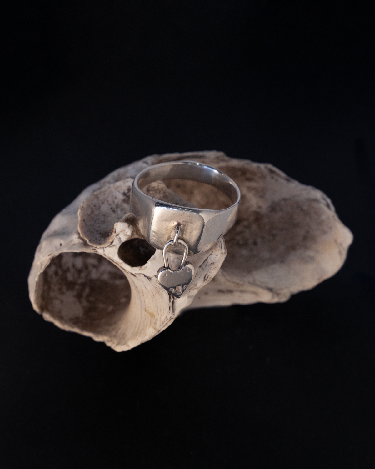 Padlock Square Signet Ring - 9k Solid Gold
